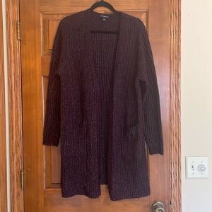 FORTUNE & IVY purple open cardigan